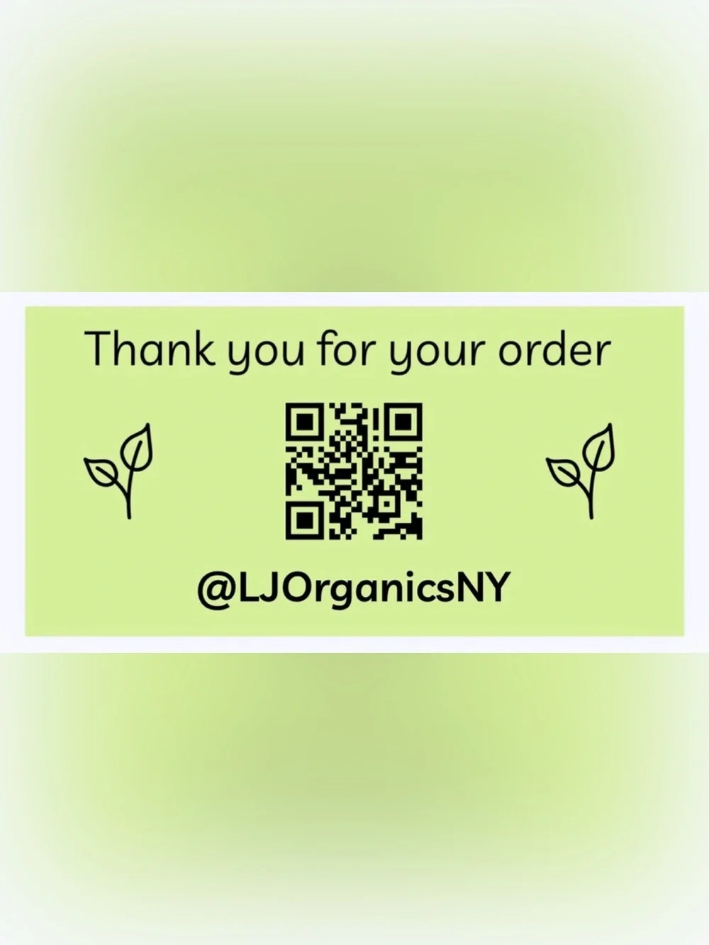 50 CUSTOM STICKERS - 2” x 1” - ‘THANK YOU FOR YOUR ORDER’ - W/ CLOSET NAME & QR